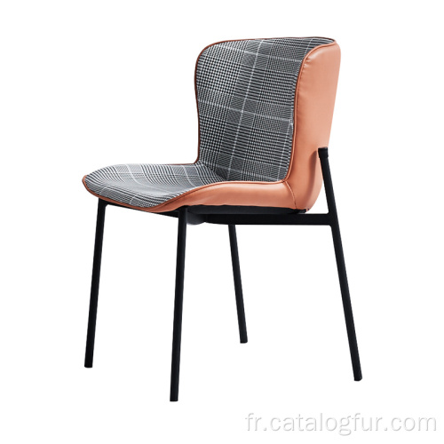 Chaise de salle à manger en bois courbé en métal, chaise de salle à manger de restaurant